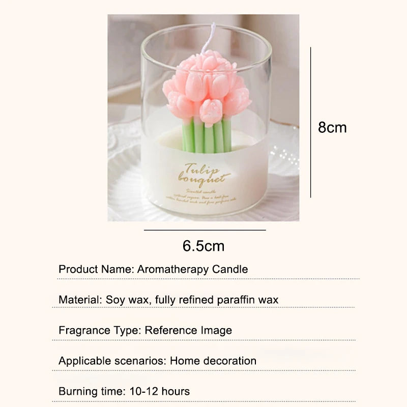 Flower Scented Candles | Multi Color Atmosphere Fragrance | Gift Box
