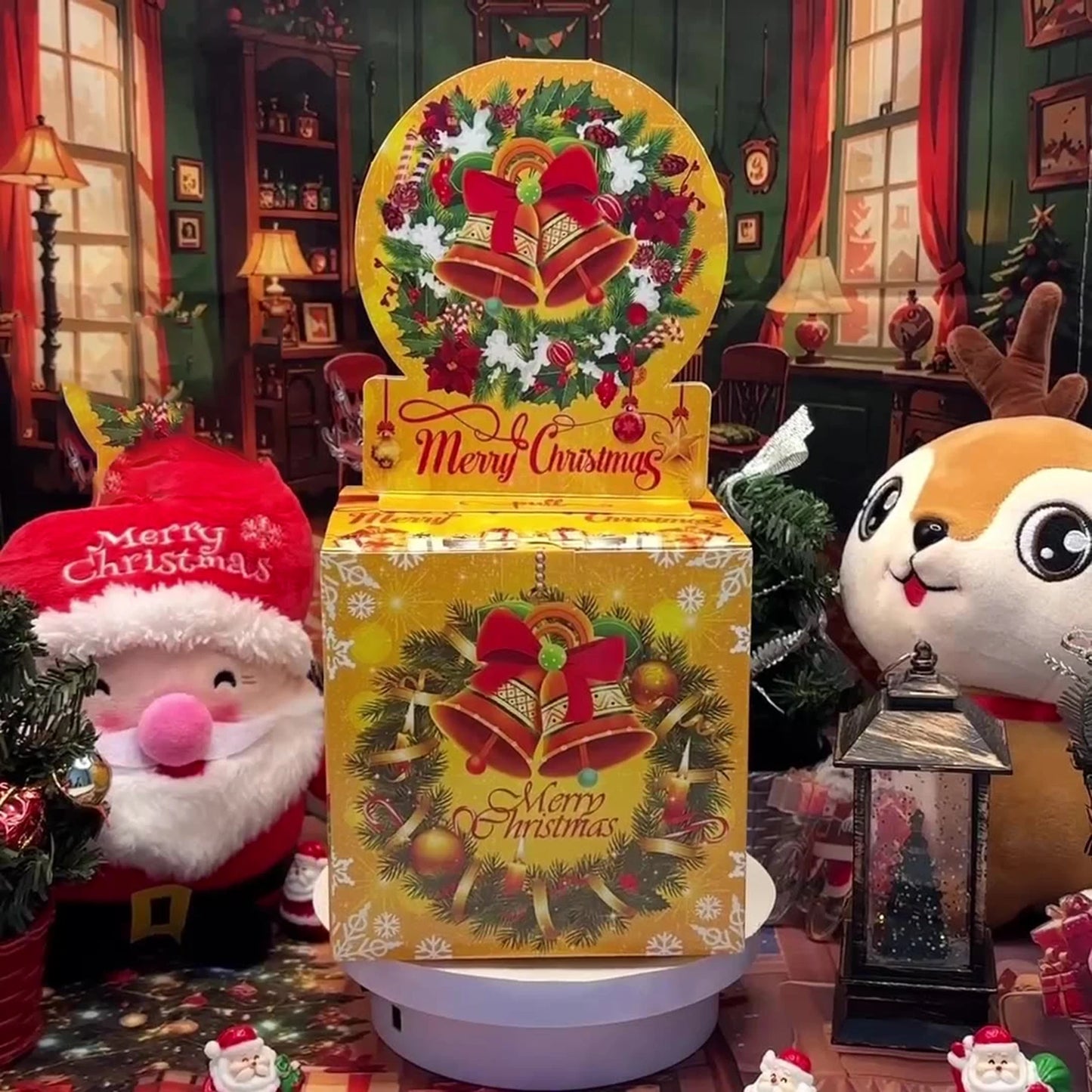 Christmas Money Box Collection With Santa | Holiday Party Decorations