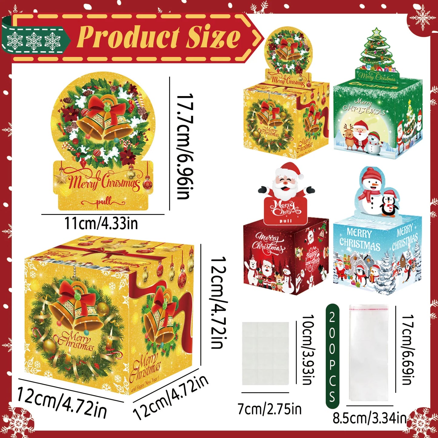 Christmas Money Box Collection With Santa | Holiday Party Decorations