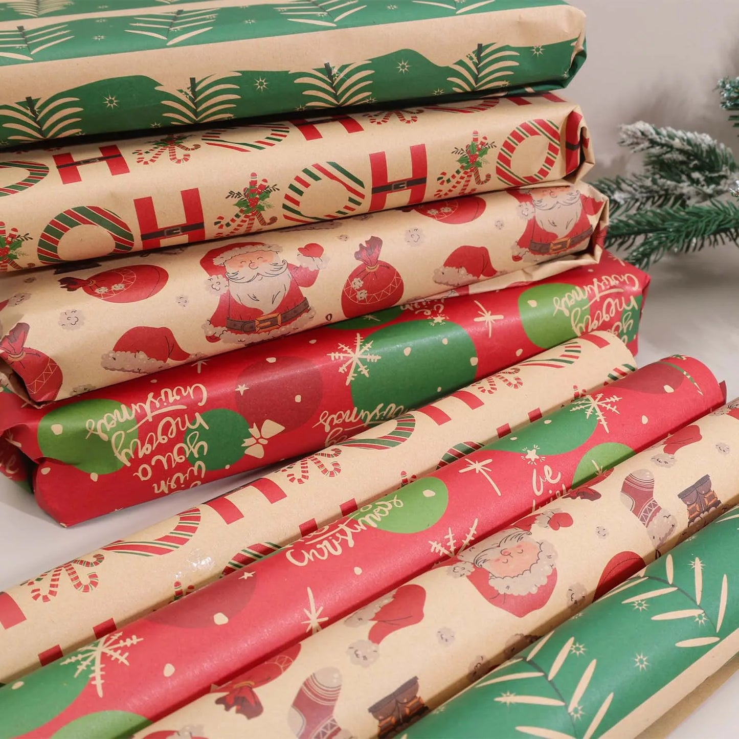 Christmas Kraft Wrapping Paper