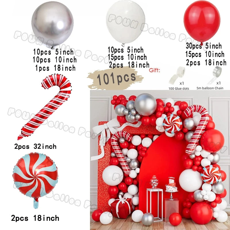 Christmas Balloons Set Decoration