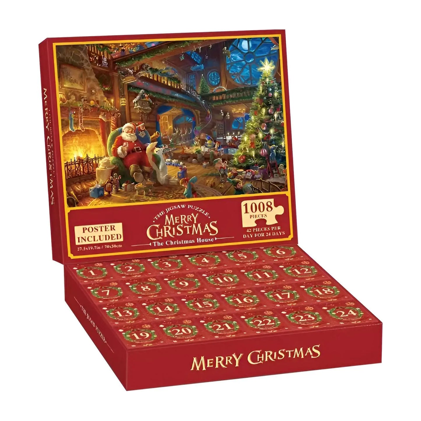 Christmas Countdown 24 Days | Puzzle 1008PCS | Christmas Gift for Children/Adults