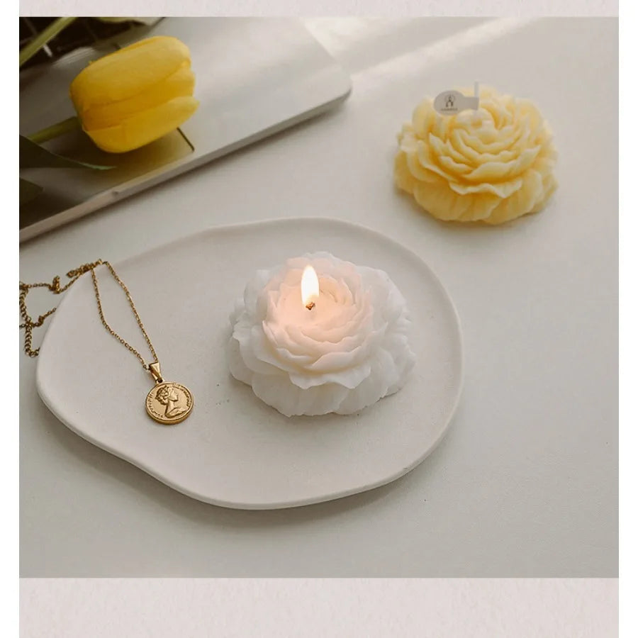 1pc Handmade Flower Shaped Candle with Long Lasting Fragrance