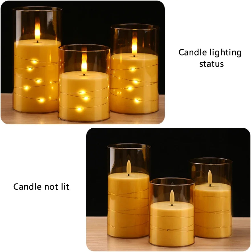 LED Candles with Embedded Star String Battery