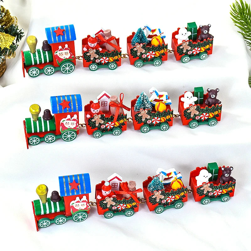 Christmas Wooden Train | Merry Christmas Decorations
