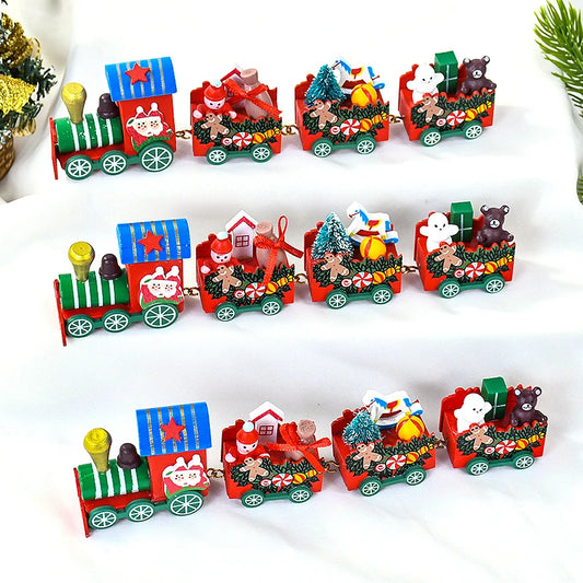 Christmas Wooden Train | Merry Christmas Decorations