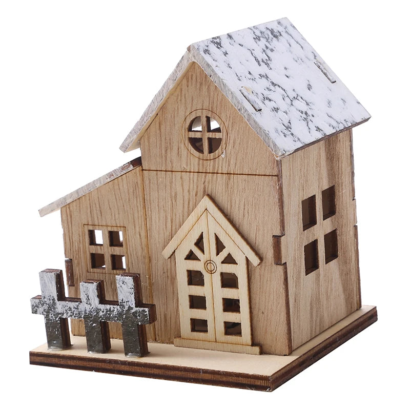 Christmas LED Light Wooden House