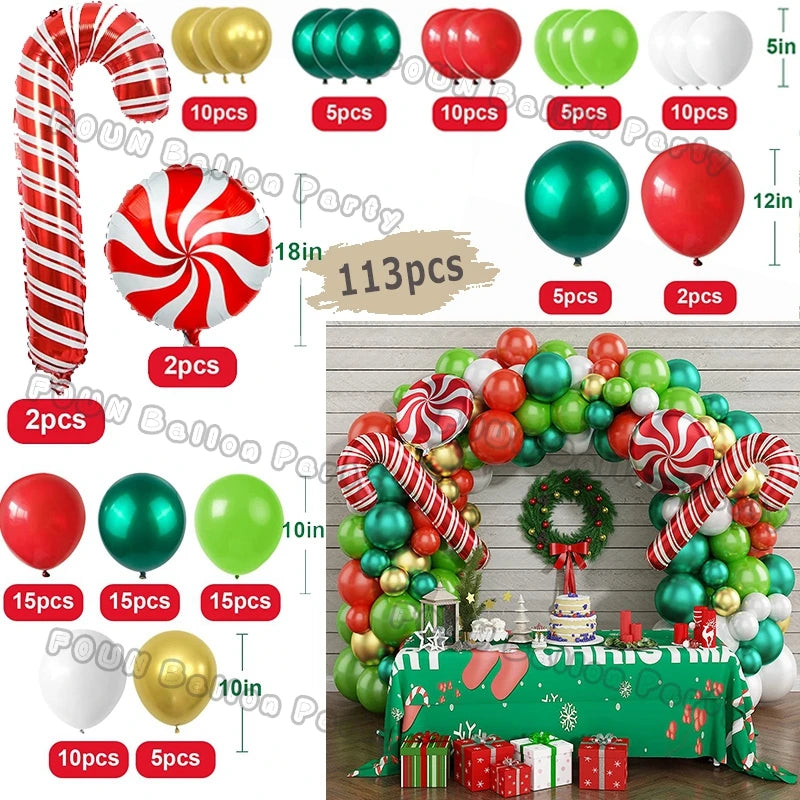 Christmas Balloons Set Decoration