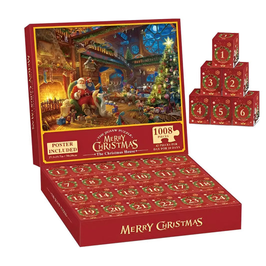 Christmas Countdown 24 Days | Puzzle 1008PCS | Christmas Gift for Children/Adults