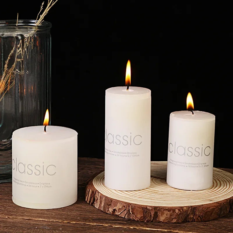 Classic White Large Candle