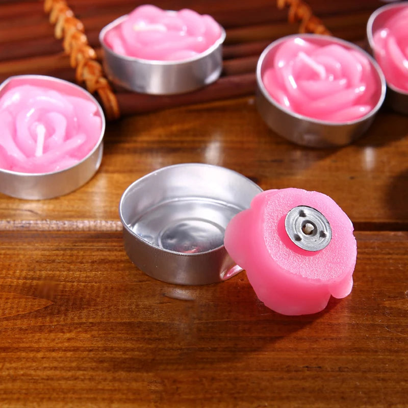 Flower Shaped Candles Set