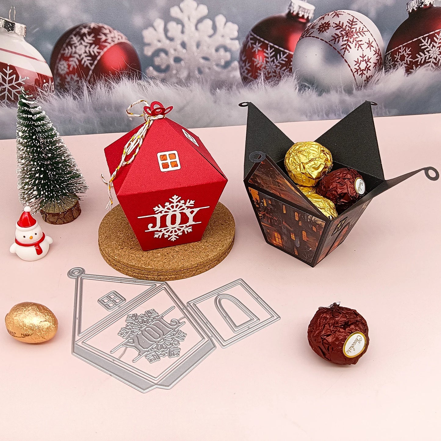 Christmas Holiday Lamp Gift Box Candy Box
