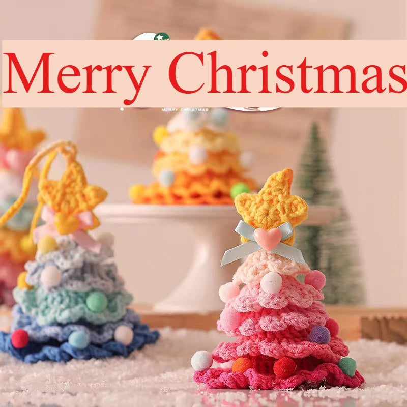 Christmas Tree Car Ornament | Christmas Tree | Hand-knitted Gift Creative Ornament | Home Decoration Christmas Gift