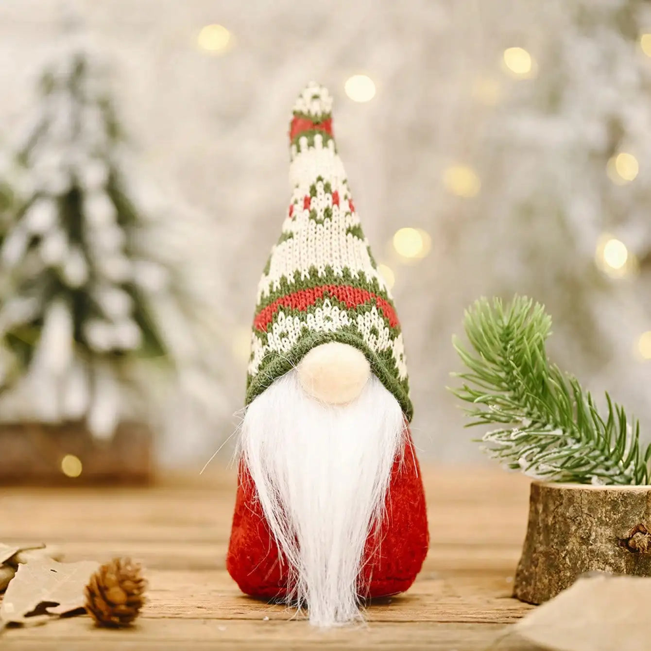 Christmas Decoration Gnome Doll Snowflake Knitted