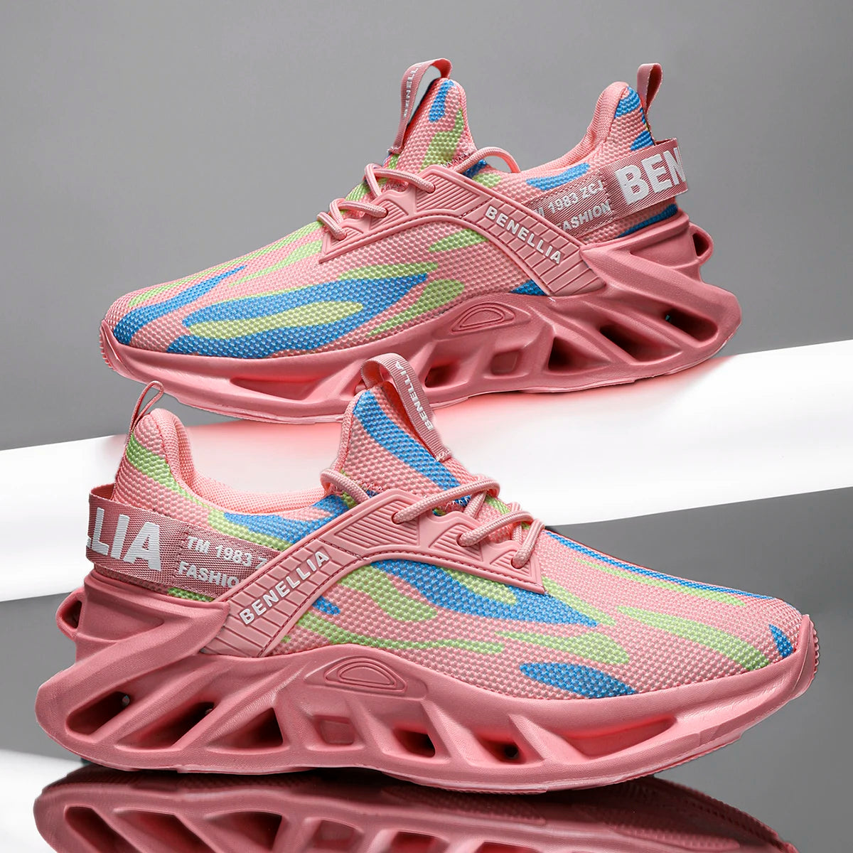 Unisex sports shoes thick soled, non slip and lightweight running