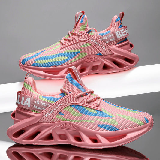 Unisex sports shoes thick soled, non slip and lightweight running