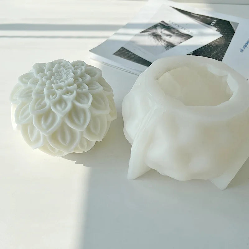 Flower Ball Candle Decoration Mold DIY Aromatherapy Candle Mould