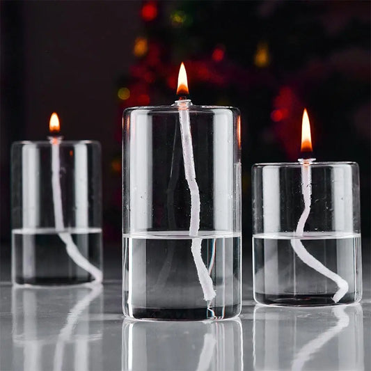 Refillable Glass Oil Candle