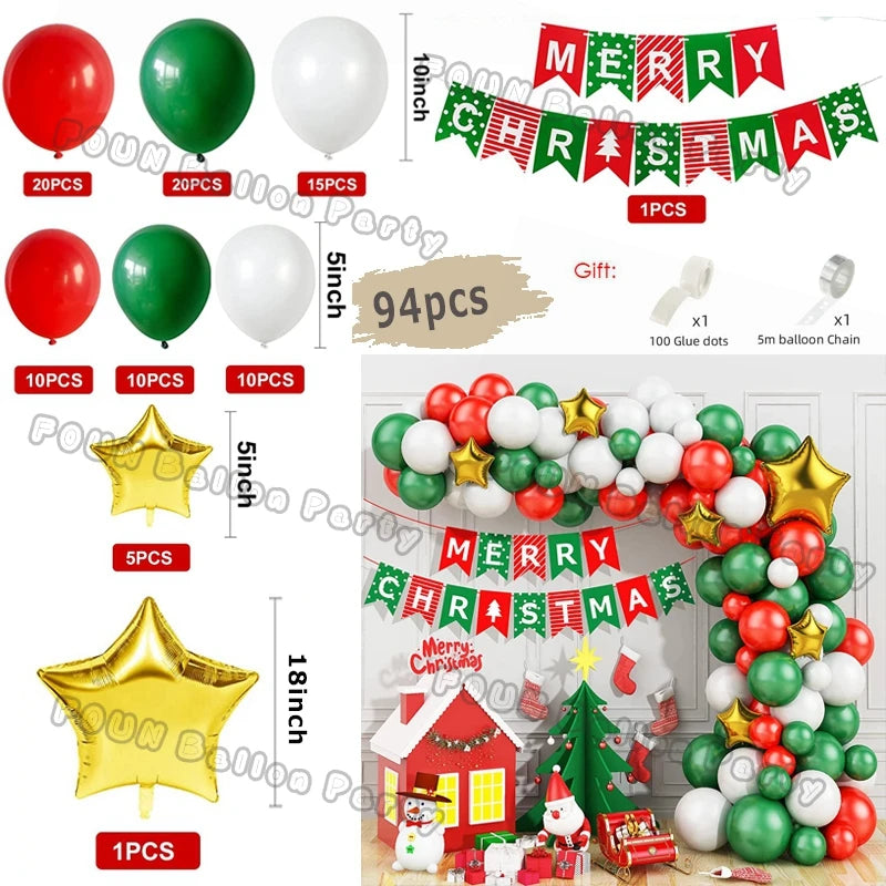 Christmas Balloons Set Decoration