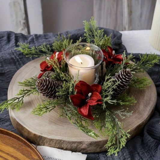 Holiday Candle Holder | Christmas Decorations and Table Centerpieces