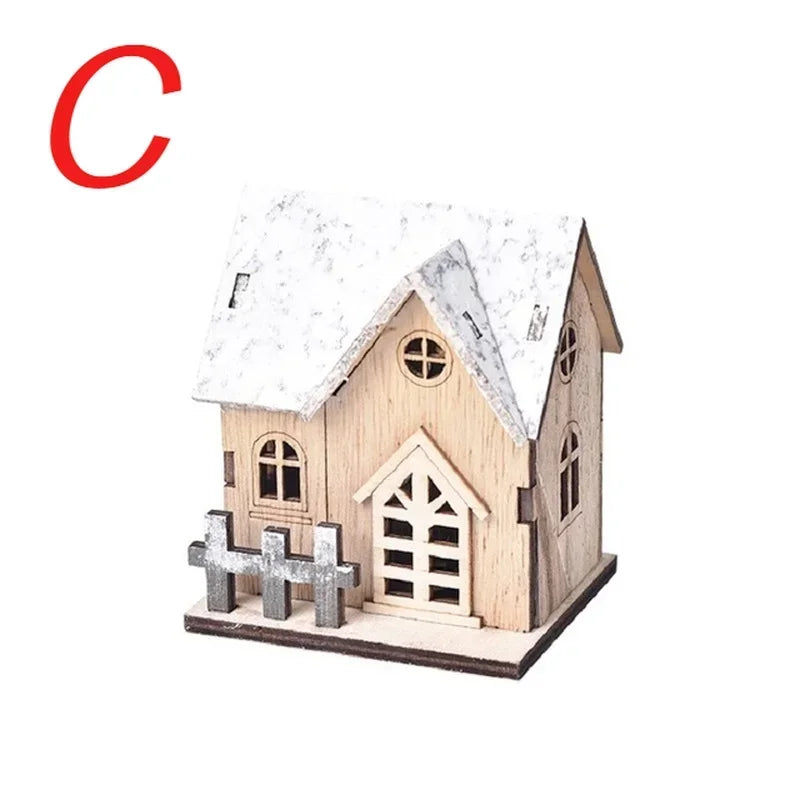 Christmas LED Light Wooden House