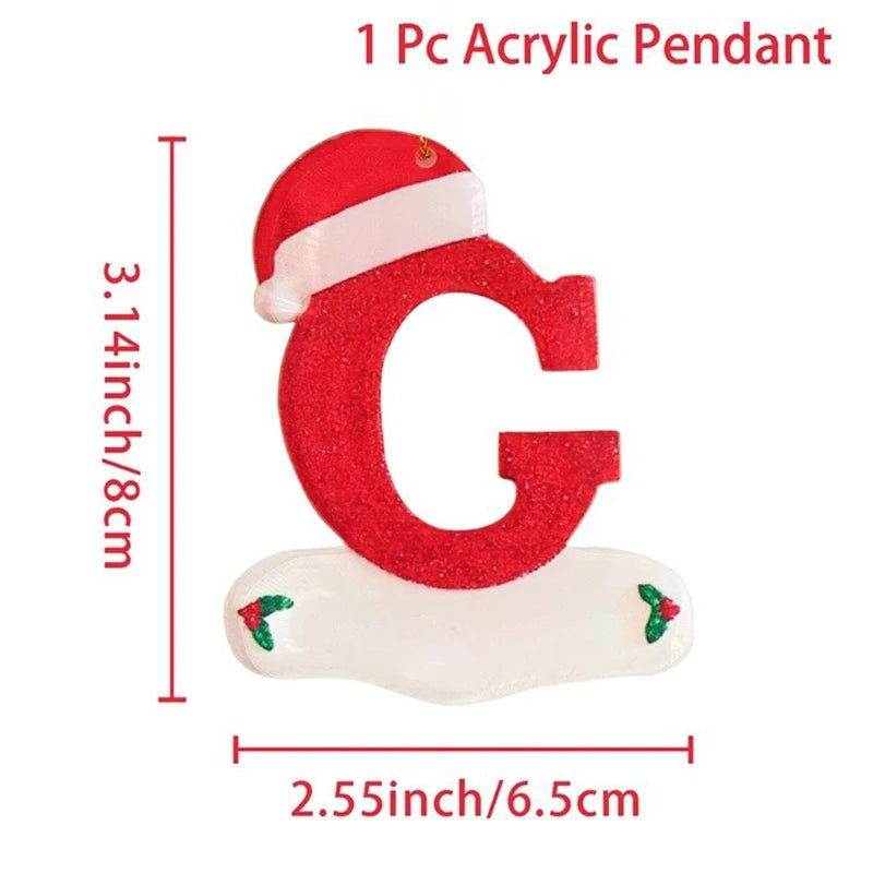 Christmas Acrylic Letter Pendant