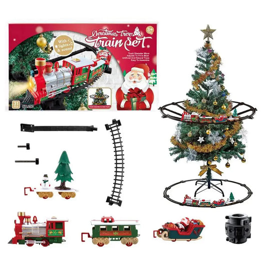 Christmas Realistic Electric Train Set | Easy To Ass-emble | Safe For Kids | Home Decoration