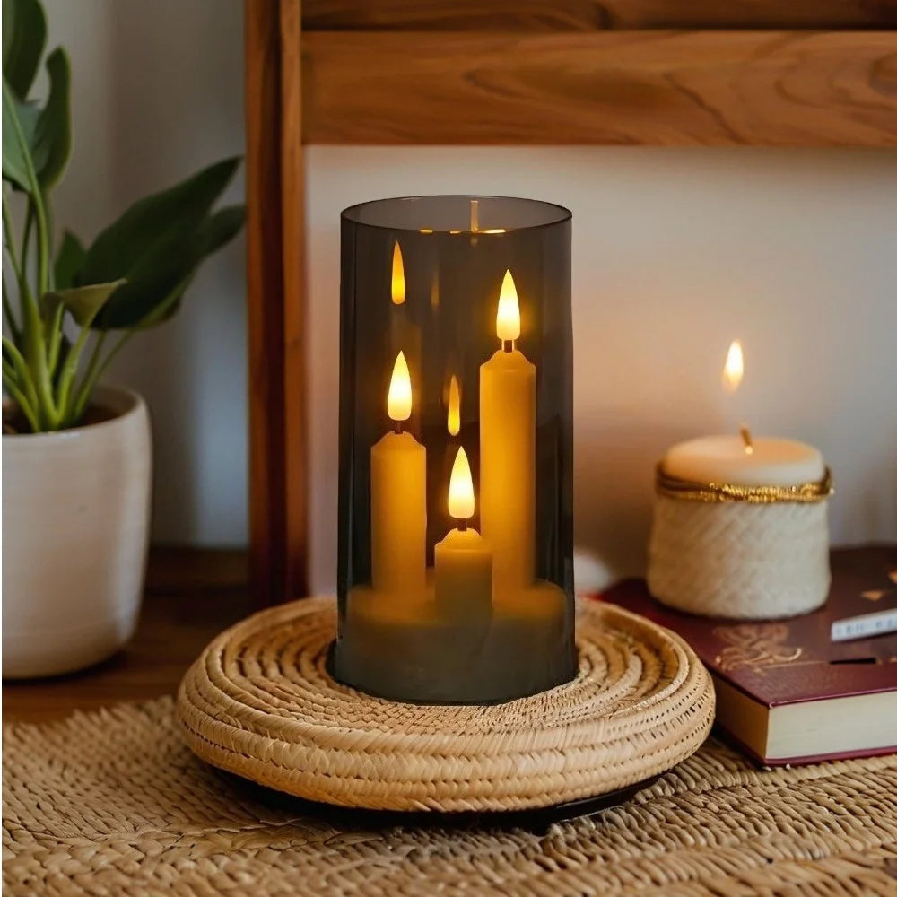 Flameless LED Candle with Clear Cover Warm White Light