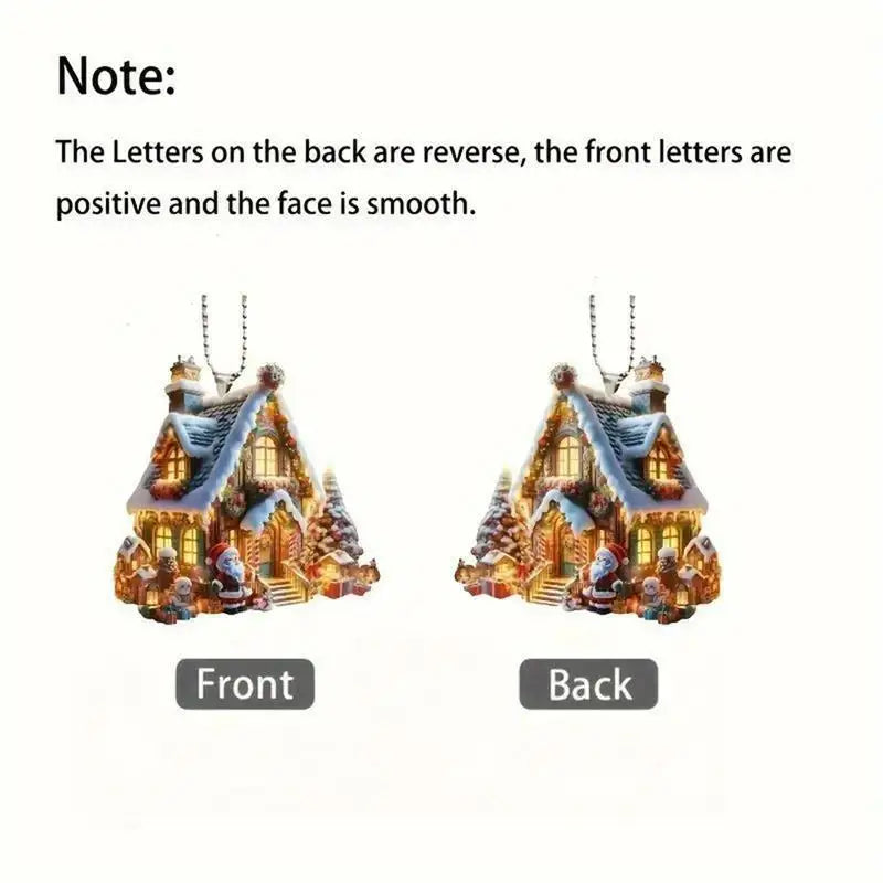 Christmas Snow House | Acrylic Hanging Decoration