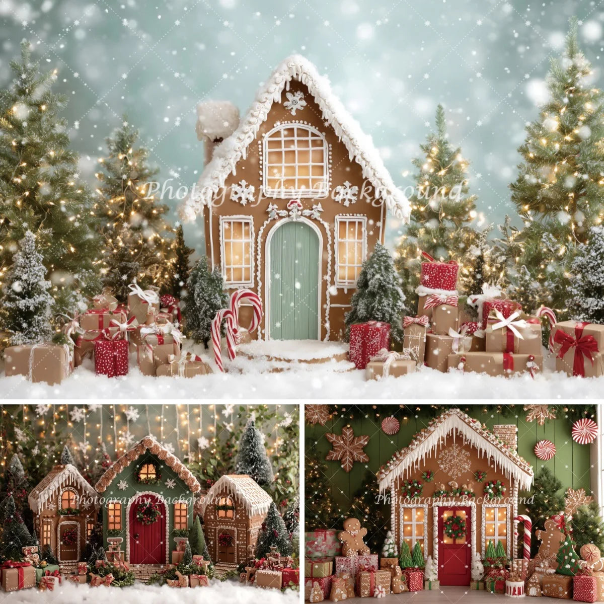High Quality Christmas House backgrounds for photographs | House Decorations