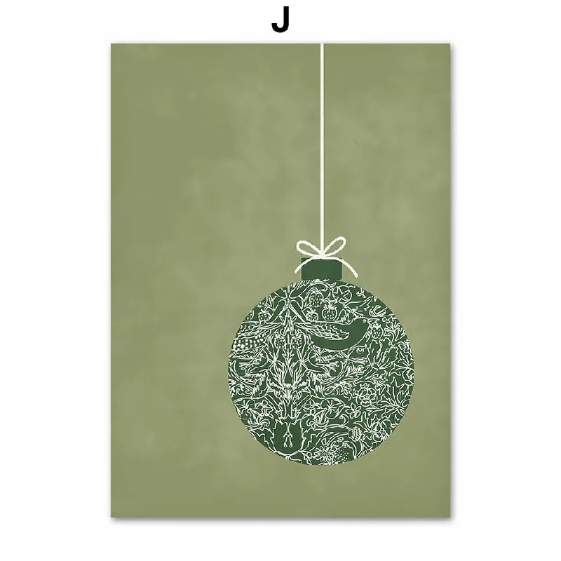 Christmas Modern Holiday Minimalist Xmas Wall Art