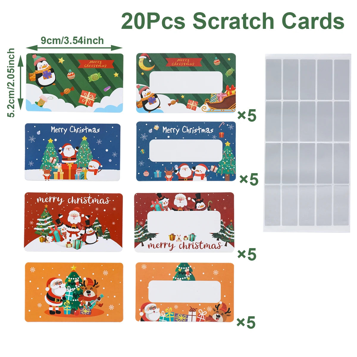 Christmas Scratch Cards | Merry Christmas Decorations for Home | Surprise Gifts
