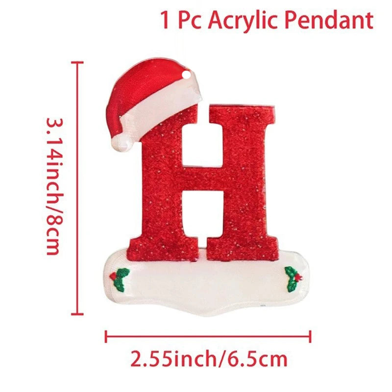 Christmas Acrylic Letter Pendant
