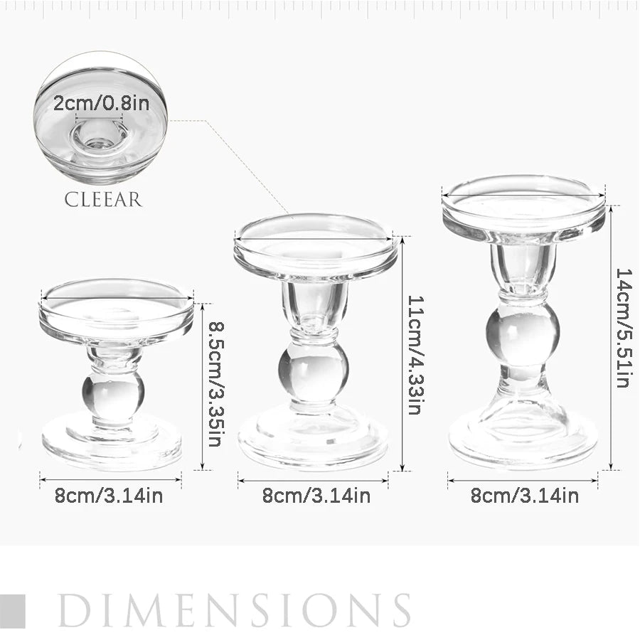 Glass candle holders/crystal candle holders
