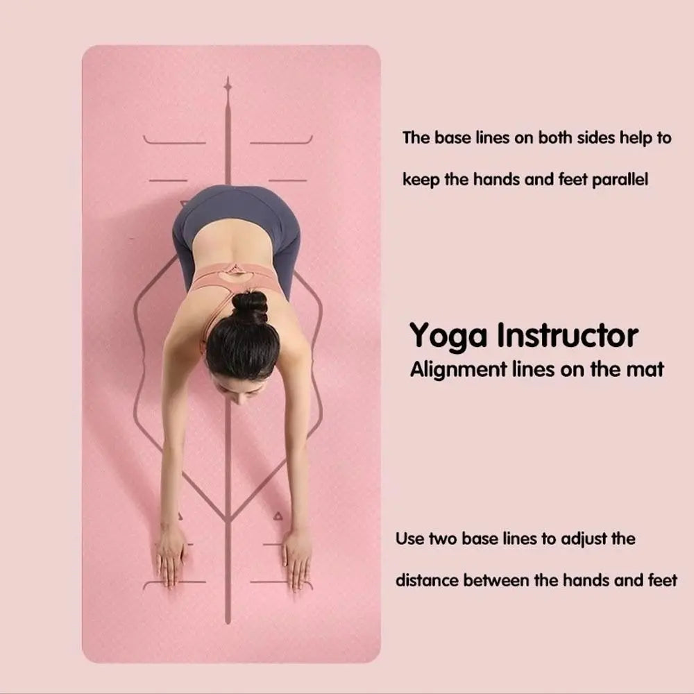 Non Slip Yoga Mat - Pilates Mat | Double Sided Fitness Exercise Mat