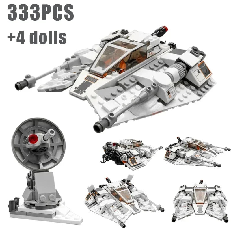 Christmas Gift | 309PCS Space War Snowspeederby Scruffybrickherder Building Blocks | Toy Air Combat Aircraft Ship