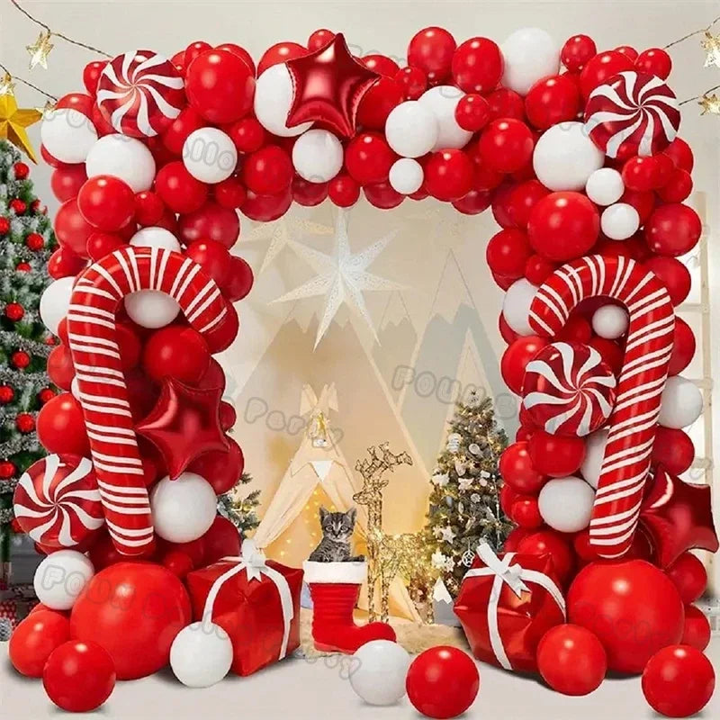 Christmas Balloons Set Decoration