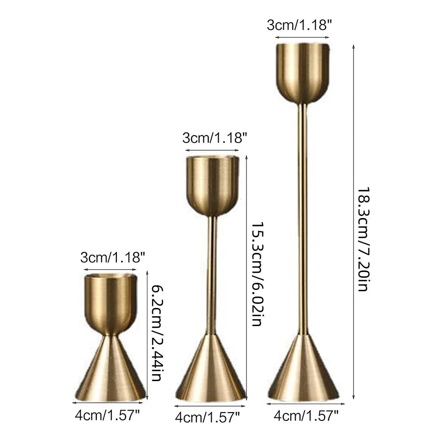 Luxury Golden Color Metal Candle Holders