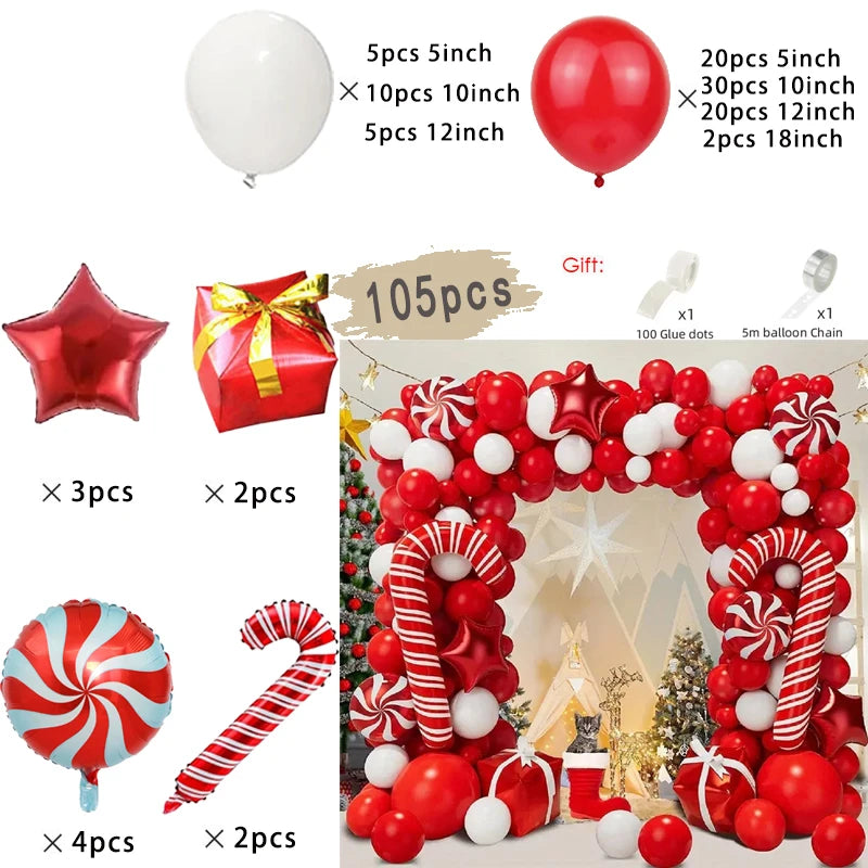 Christmas Balloons Set Decoration