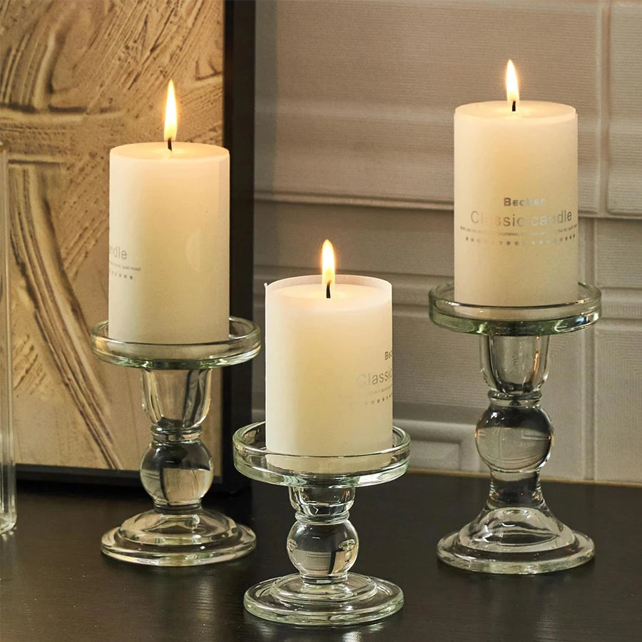 Glass candle holders/crystal candle holders