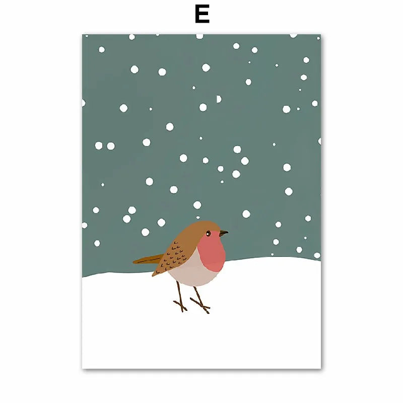 Christmas Modern Holiday Minimalist Xmas Wall Art