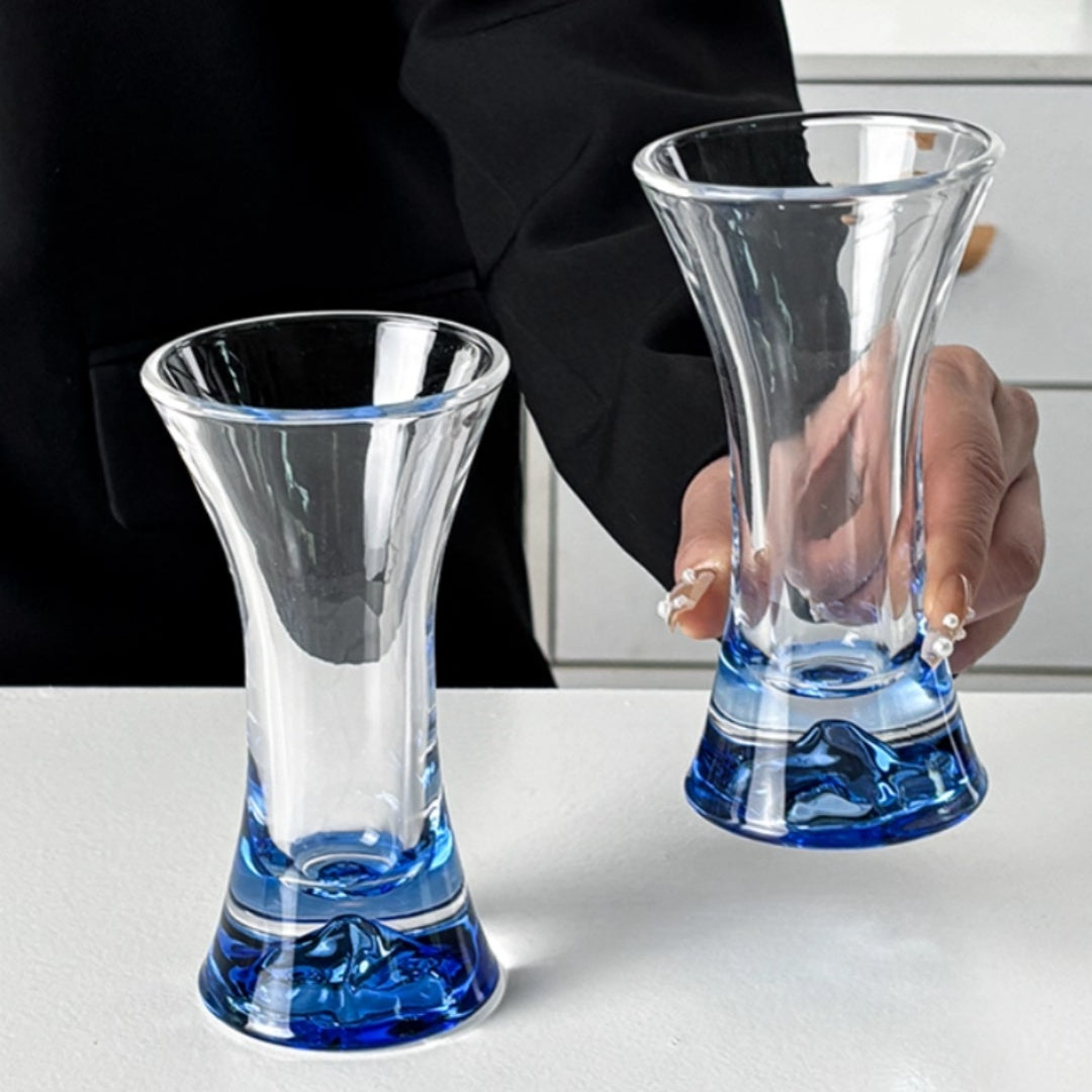 Good-looking Waist-tight Mountain Viewing Cup Ins Style Crystal Glass