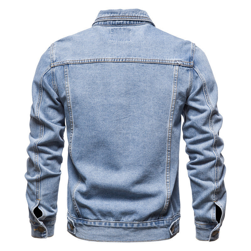 Men's Denim Jacket Cotton Casual Slim Jacket Men