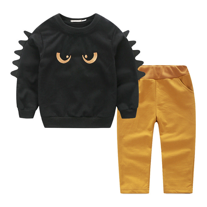Casual Children Cartoon Long Sleeve Sweater Little Kids' Track Pants