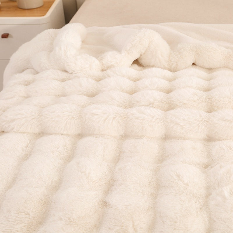 Rabbit Plush Blanket Sofa Cover Leisure Blanket