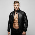 Fashion Brand Casual PU Leather Jacket Youth All-match Leather Jacket Men