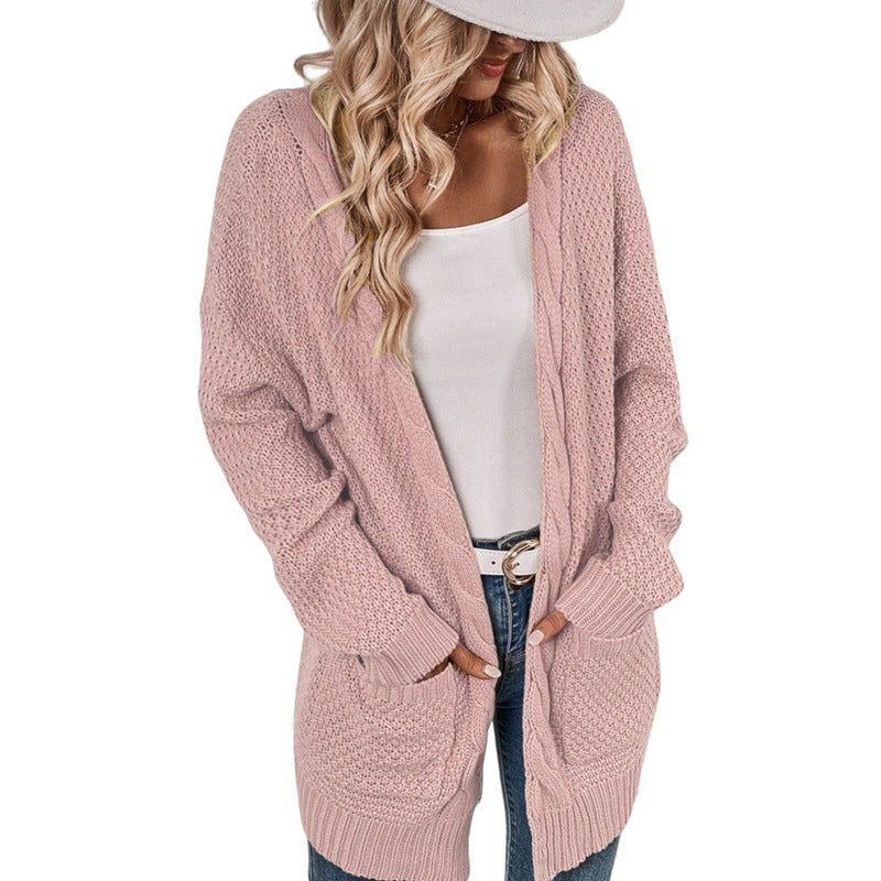 Loose Women's Twisted Rope Cardigan Coat