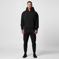 Fall Winter Men's Solid Color Long-sleeve Zipper Hooded Sports Casual Fleece Warm Sweatshirt