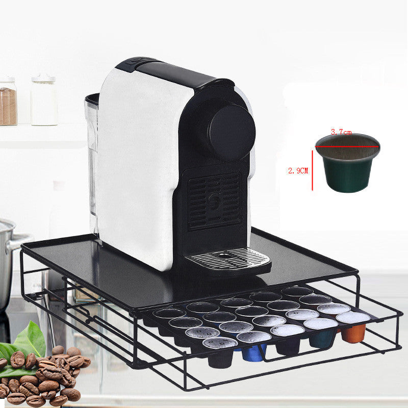 Wrought Iron American Coffee Machine Base Drawer Storage Box