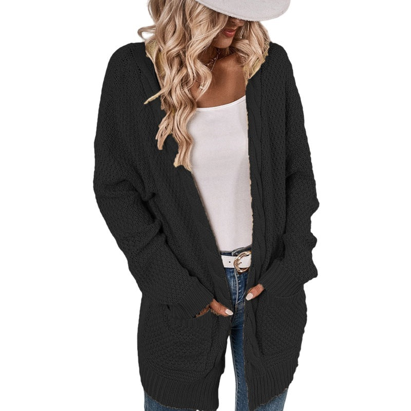 Loose Women's Twisted Rope Cardigan Coat
